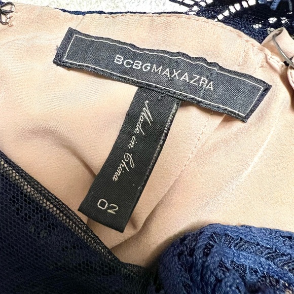 BCBGMAXAZRIA One-shoulder Lace Dress in Blue Lyst asymmetric illusion women’s 2 - Picture 7 of 12